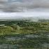 
Blick von N auf die rekonstruierte historische Landschaft am rätischen Limes mit den Kastellorten von Rainau-Buch, Aalen und Böbingen a. d. Rems. 2./3. Jh. n.Chr.